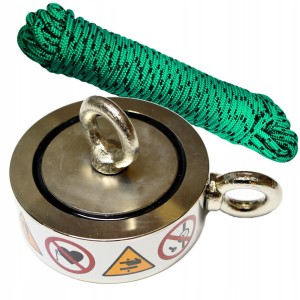 Uchwyt 116x40 MAGNES NEODYMOWY 430kg + mocna lina