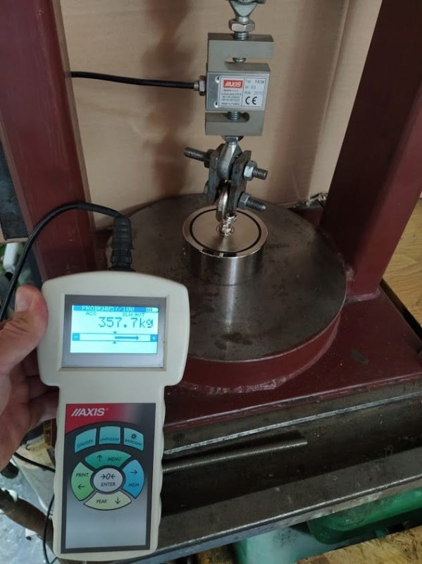 MAGNES NEODYMOWY 350 kg do poszukiwań LINA WALIZKA