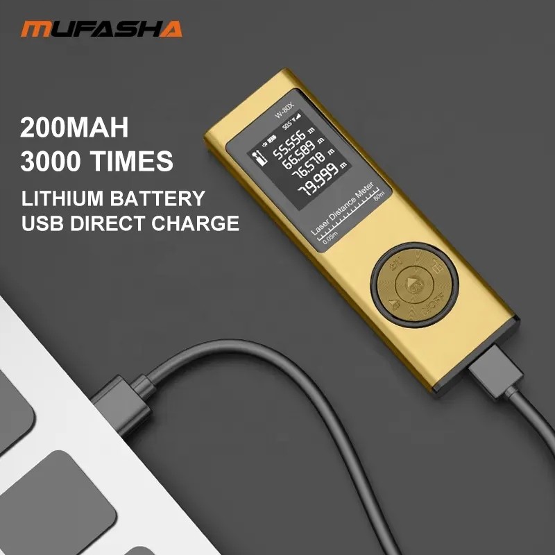 Dalmierz laserowy miernik odległości cyfrowy MUFASHA W-80X 80m