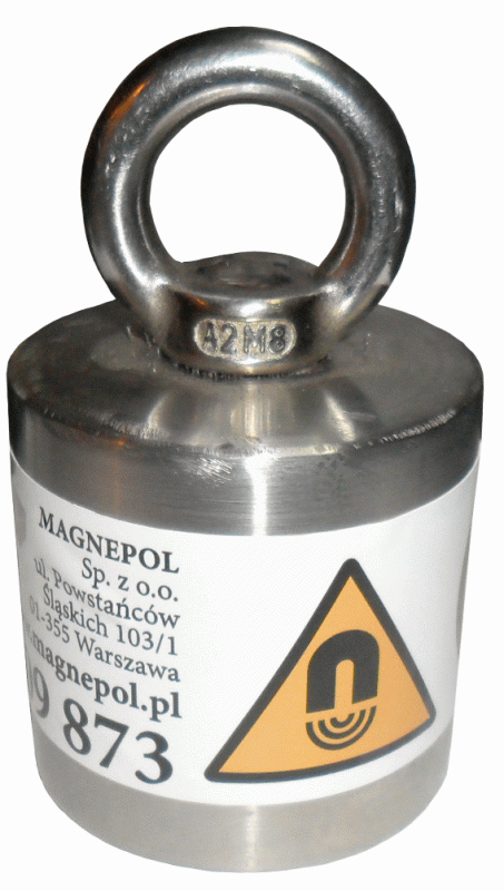 Szczelny uchwyt magnetyczny z uchem do linki