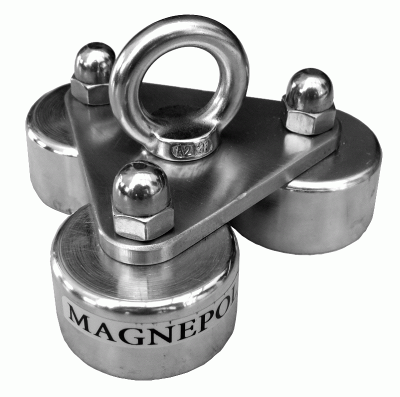 Potrójny uchwyt magnetyczny z uchem do linki