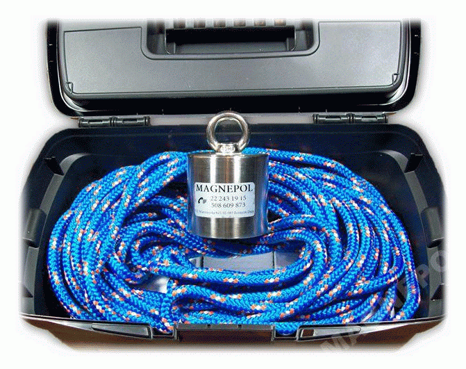 Uchwyt magnetyczny z uchem do linki. Szczelny