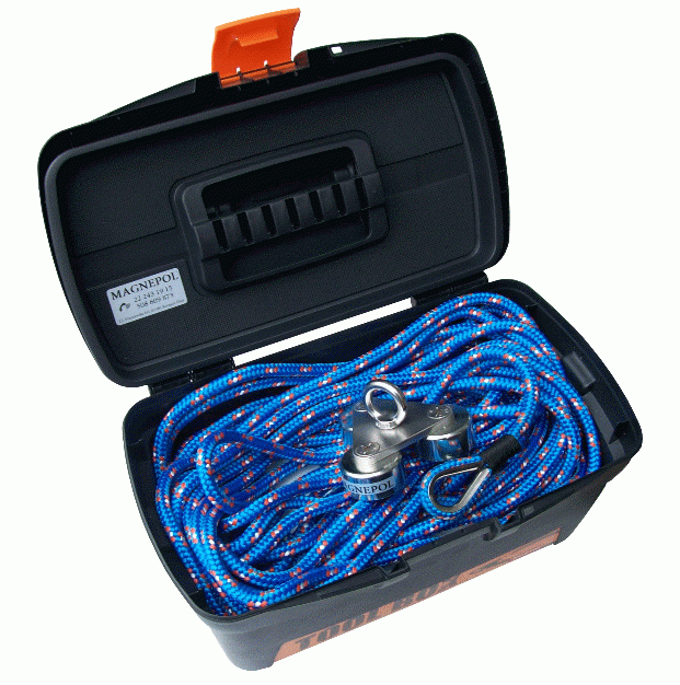 Potrójny uchwyt magnetyczny z uchem do linki